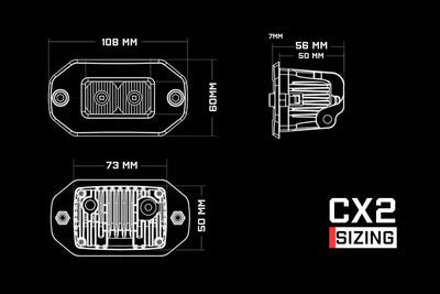 CX2 Scene Flush Mount - LED Work Light (Pair)