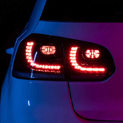 VW Golf Mk6 Black Sequential LED Tail Lights 2009-2013
