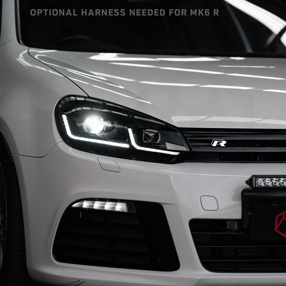 VW Golf Mk6 Sequential LED Projector Headlights - Pair
